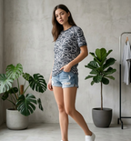 Geometric Printed Cotton T-Shirt 4