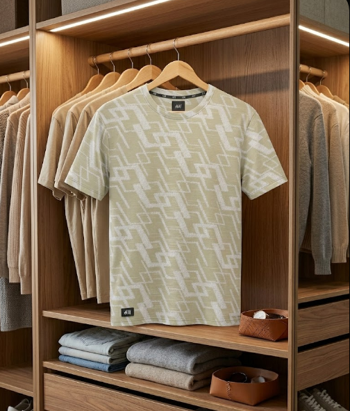 Geometric Printed Cotton T-Shirt 8