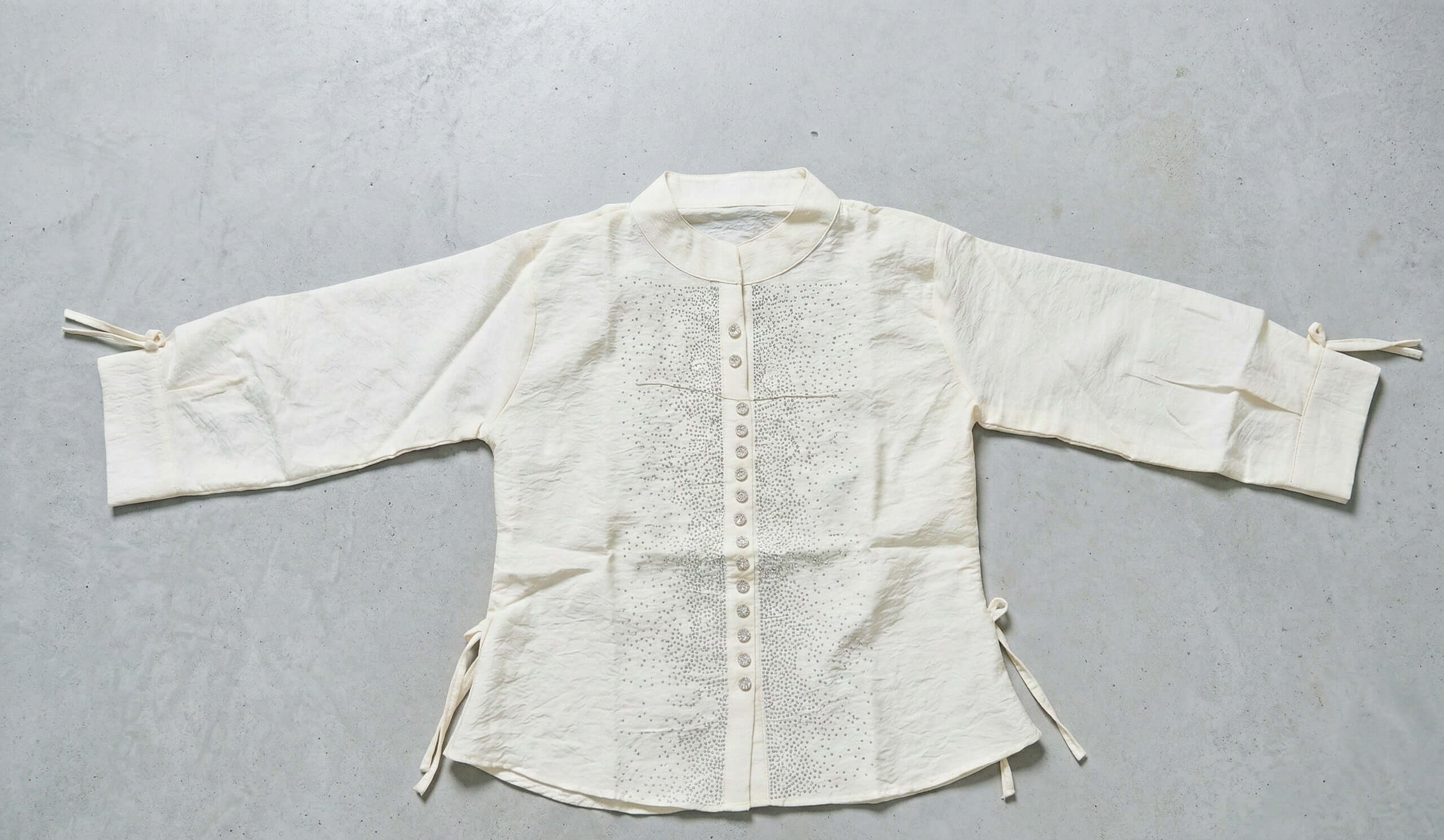 Girls Ethnic Indo-Western Structured Top with Embellished Detailing (Beige) 4