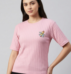 Girls Oversized Graphic T-Shirt | Cartoon Print Half Sleeve Tee