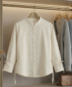 Girls Ethnic Indo-Western Structured Top with Embellished Detailing bridge