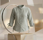 Girls Ethnic Indo-Western Structured Top with Embellished Detailing (Green) 1