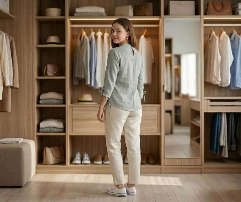 Girls Ethnic Indo-Western Structured Top with Embellished Detailing (Green) 3