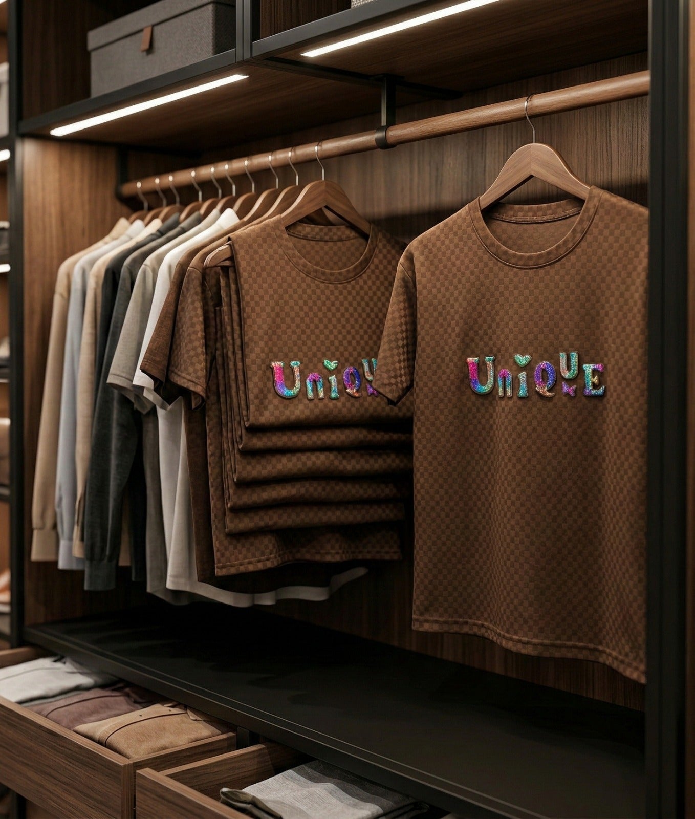 Girls Oversized Graphic T-Shirt | “Unique” Printed Cotton 1