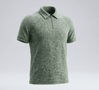 Zip Neck Polo T-Shirt | Half Sleeve Collar Tee | Green 1